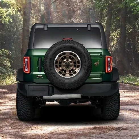 Liftgate of a Bronco with the Sinister Bronze package