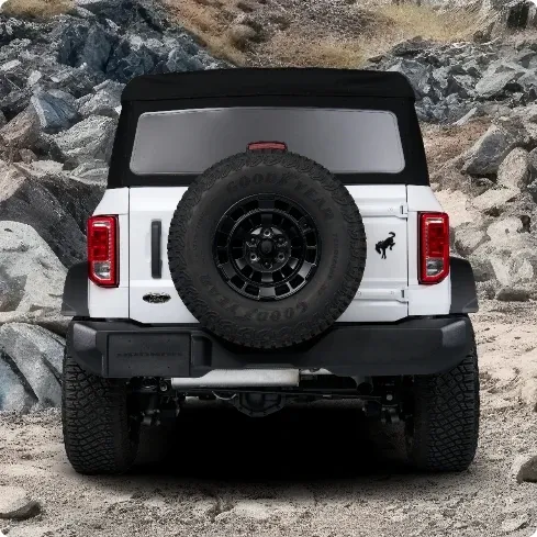 Liftgate of a Bronco with the Matte Black package