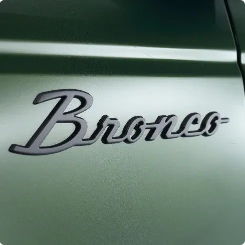 Matte Black Script Badges