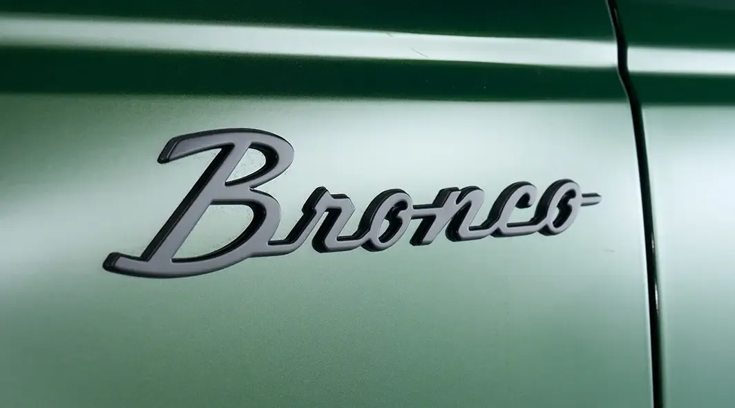 Matte Black Script Badges