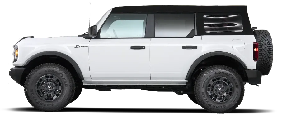 A profile image of a Bronco with the Matte Black package.