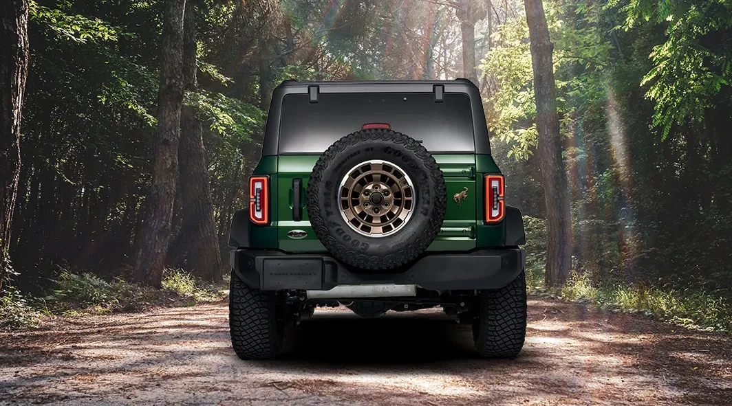 Liftgate of a Bronco with the Sinister Bronze package
